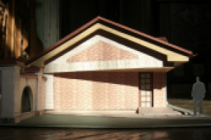 Гараж в Заокском. Фото с макета. 2014 г.