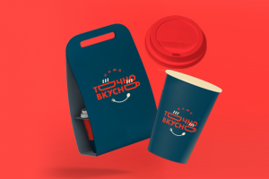 Текстовый логотип для молодежного кафе «Точно Вкусно»