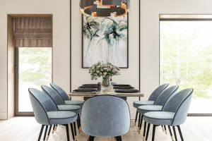 Зона столовой в доме в Краснодаре