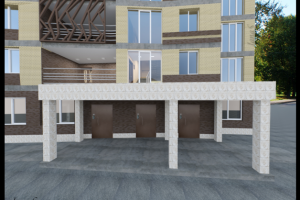 Визуализация входа в многоквартирный дом