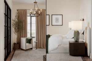 Дизайн-проект интерьера дома. Мастер-спальня