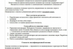 Полное наполнение консалтинг ресурса. 1 текст из цикла.