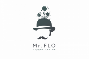 Логотип студии цветов Mr. Flo