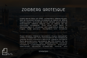 Шрифт ZOIDBERG GROTESQUE