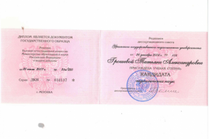 Диссертационная работа