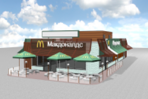 3D модель ресторана быстрого питания