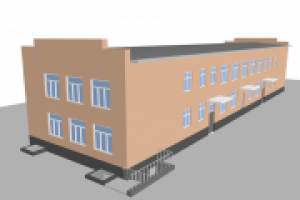 3D модель здания школы