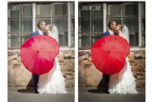 Обработка и ретушь свадебной фотографии