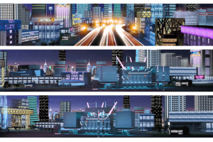 Футуристичный город.