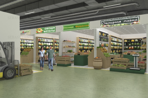 Торговые ряды, склад, парковка