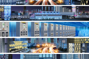 Футуристичный город.