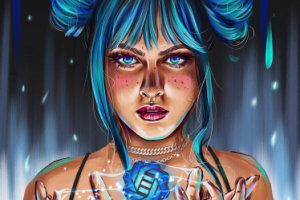 Крипто девушка для NFT проекта