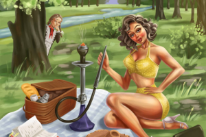 Плакат в советском стиле