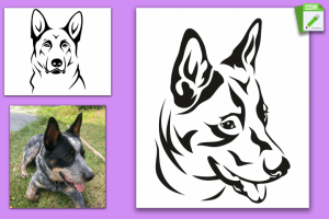 Отрисовка в векторе портрета по выбранному стилю заказчиком