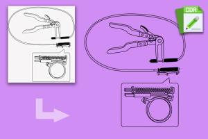 Лайн арт иллюстрация в векторе, отрисовка из растра в вектор.