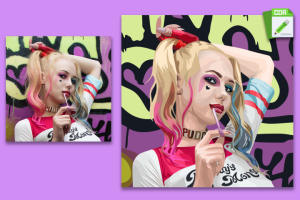 Портрет в векторе по фото, отрисовка в векторе