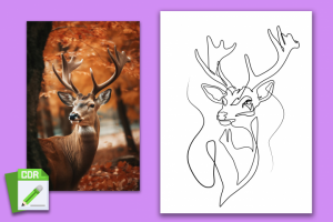 Лайн-арт иллюстрация в векторе по фото