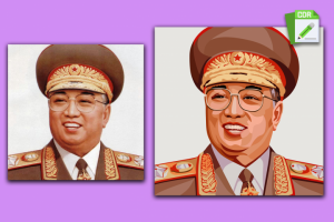 Векторная отрисовка по фото, потрет по фото