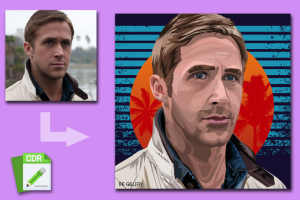 Портрет по фото в векторе