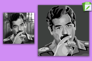 Портрет в векторе по фото, векторная отрисовка