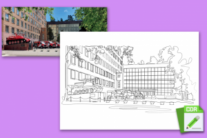 Линейный рисунок по фото