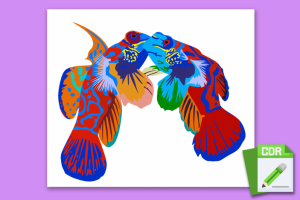 Векторное изображение по фото - рыбы