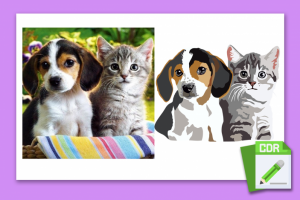 Сздаю векторнуюиллюстрацию по фото