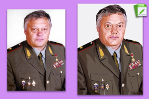 Портрет в векторе по фото, перевод растра в вектор