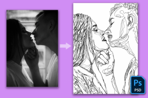 Портрет эскиз по фото