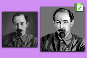 Портрет по фото в векторе, векторный портрет