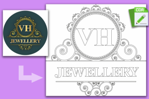 Отрисовка в векторе логотипа линиями