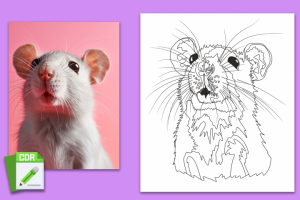 Создание линейной иллюстрации , раскраски о фото