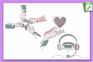 Лайн-арт иллюстрация в векторе