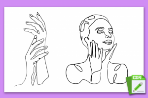 Лайн-арт, линейный рисунок, лайнворк, вектор в стиле Linework на