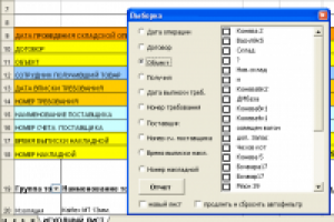 Отчеты по складу – надстройка над Ms Excel