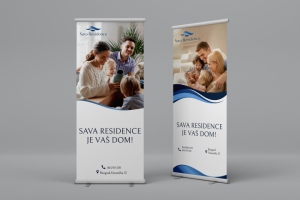 Roll Up для рекламы жилого комплекса - Sava Residence