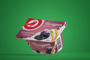 Редизайн упаковки йогурта для Ашан.