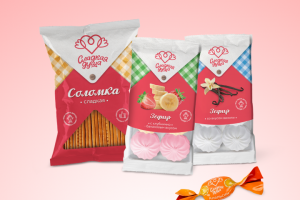 Логотип и упаковка для торговой марки «Сладкая Душа».