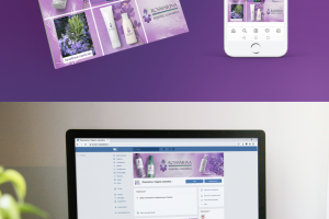 Оформление соцсетей бренда органической косметики "Rosmarina".