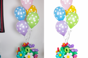 Обтравка (удаление фона) и ретушь воздушных шаров