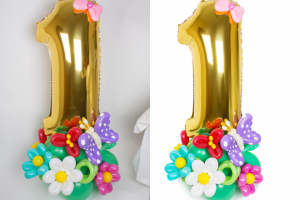 Обтравка (удаление фона) и ретушь воздушных шаров