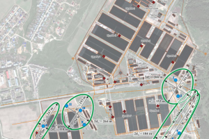 Схема территории на космоснимке