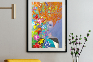 плакат для салона цветов (пастель)