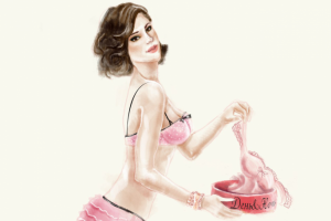 Девушки в акварельном стиле