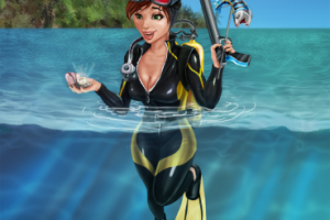 Женщина-кошка в отпуске.