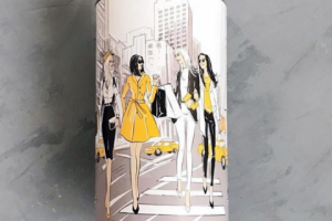 Иллюстрация в стиле фэшн на тубус