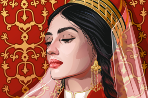 Векторная иллюстрация с дагестанкой