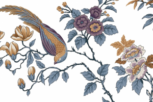 Цветочный орнамент. Перевод в вектор