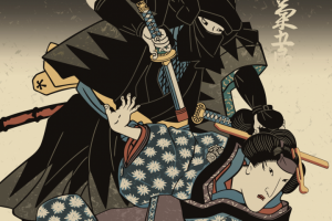 Перевод в вектор японской гравюры