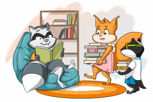 Белка и Енот